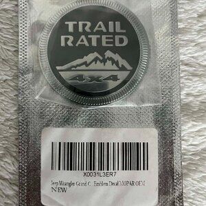 Jeep Wrangler Grand Cherokee Liberty Trail Rated Emblem Decal OEM